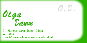 olga damm business card